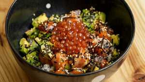サーモンアボカドポキ丼いくらのせのレシピ・作り方