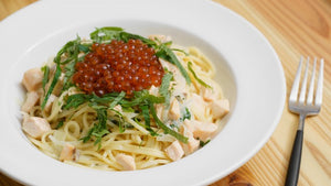 鮭とイクラのクリームパスタのレシピ・作り方