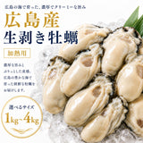 尾張まるはち ジャンボ 生剥き 牡蠣 【選べるサイズ】1kg～4kg