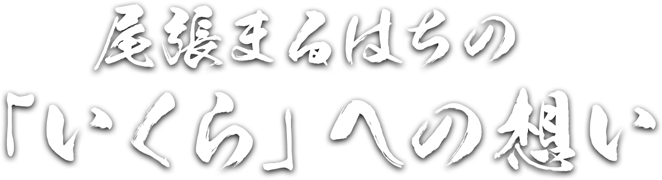 尾張まるはちの「いくら」への想い